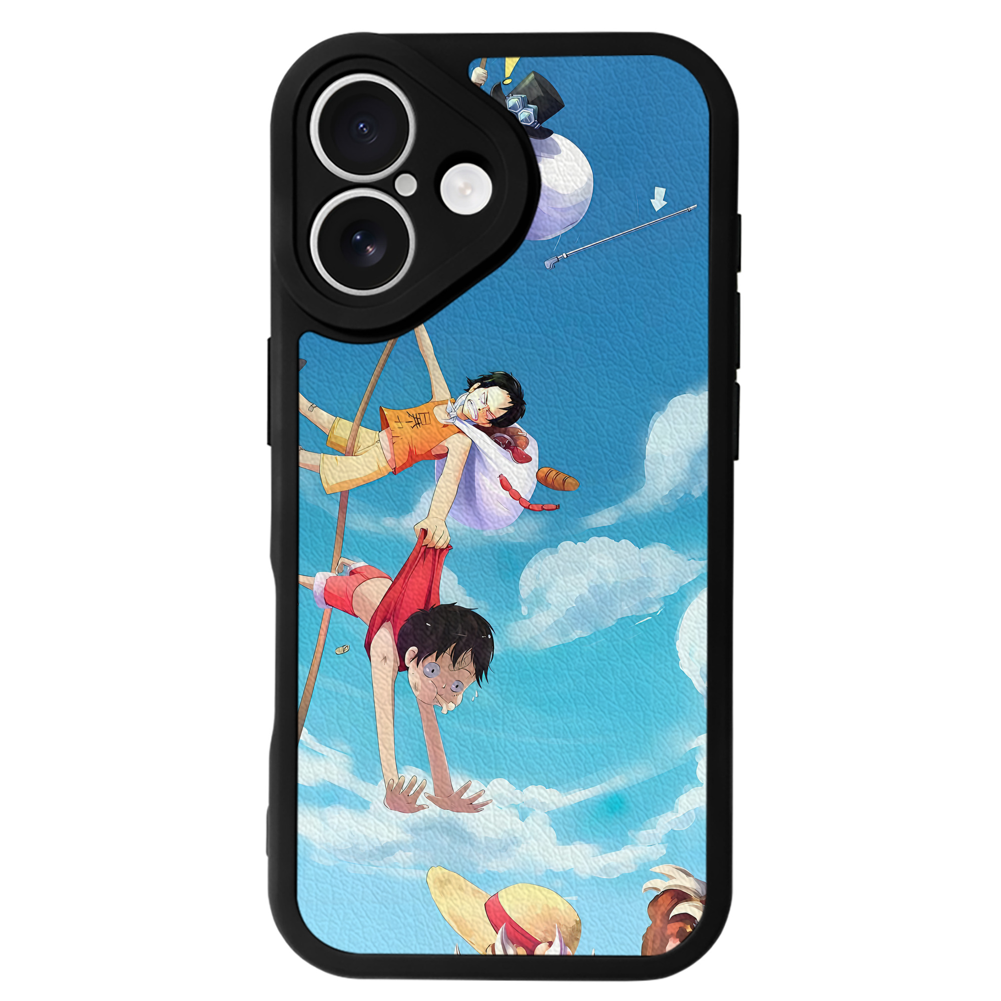 （画像用） ワンピース ONE PIECE 【iPhone 16シリーズ対応】シリコンスマホケース（レザー調） 材質：シリコン